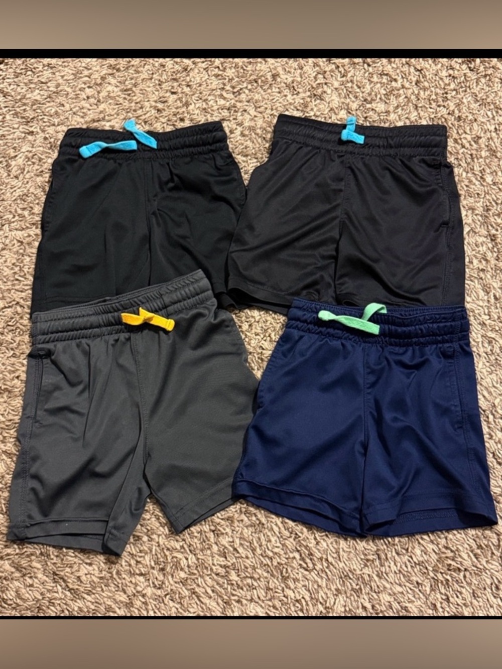 Cat & Jack Kids Active Shorts Set - Black, Gray, Navy